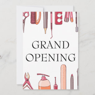 beauty salon grand opening invitation card