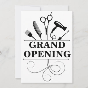 beauty salon grand opening invitation card