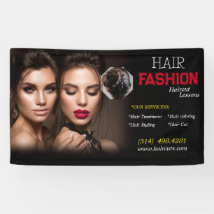 beauty salon haircut scissor hairdresser modern banner