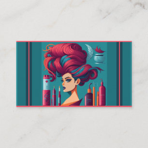 Beauty Salon Hairstylist Cosmetics Supplies Shop  Business Card