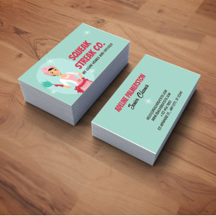Beauty Salon Hairstylist Script Business Card
