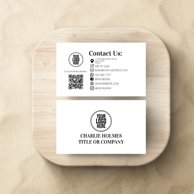 Beauty Salon Lash Hair Makeup QR Code Minimalist Business Card (Creator Uploaded)