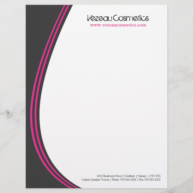 Beauty Salon Letterhead (Front)