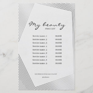 Beauty Salon Lines Frame Frame Price List