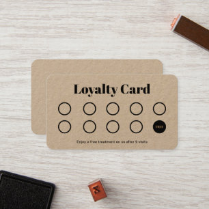 Beauty Salon Loyalty Card professional Kraft paper