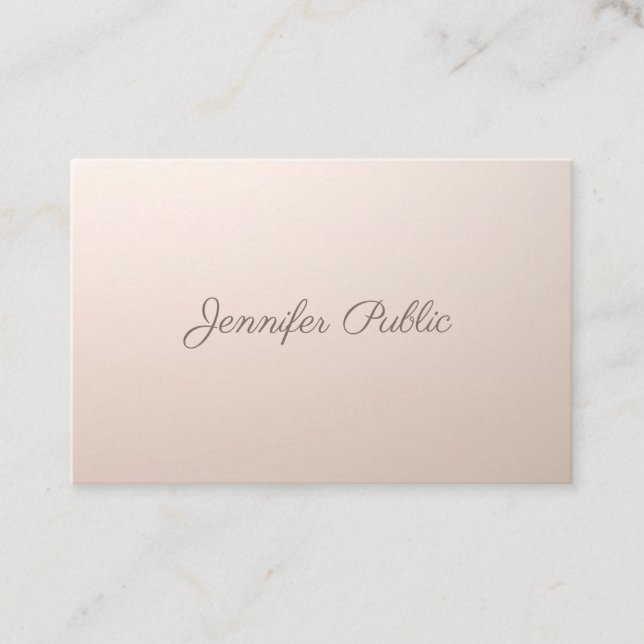 Beauty Salon Makeup Artist Calligraphy Script Top Business Card (Front)