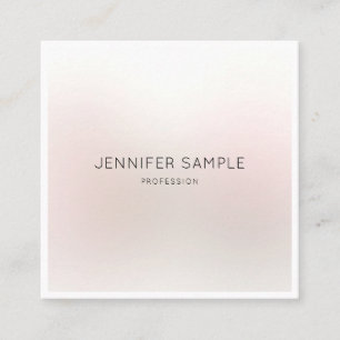 Beauty Salon Makeup Artist Elegant Modern Plain Square Business Card