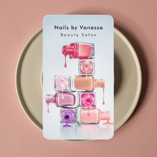 Beauty Salon Nail Artist Qr Code Business Card
