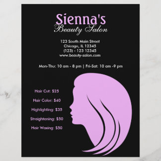 Beauty Salon (Plum) Flyer