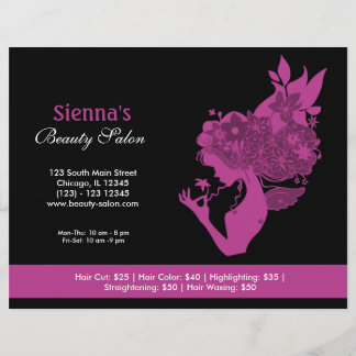 Beauty Salon (Plum) Flyer