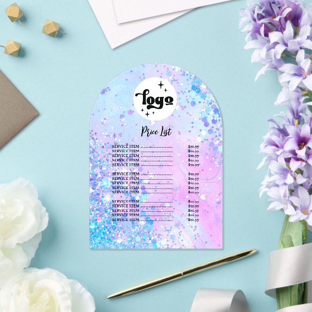 beauty salon price list Acrylic Invitation (Insitu (Wedding))