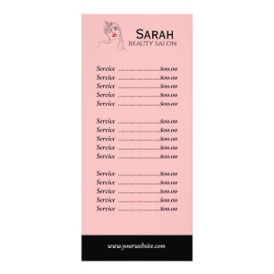 Beauty salon rack card
