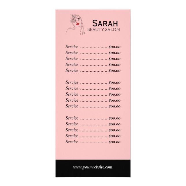 Beauty salon rack card (Front)