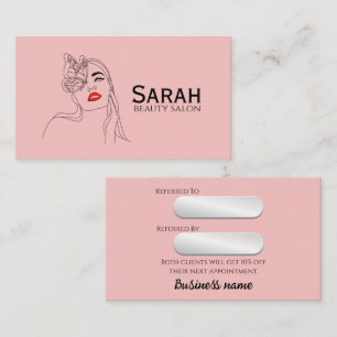 Beauty salon referral card