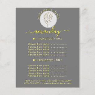 Beauty Salon Reopening Logo QR CODE Price List Flyer