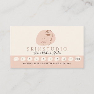Beauty Salon Skincare Aesthetician Spa Lash Artist Loyalty Card