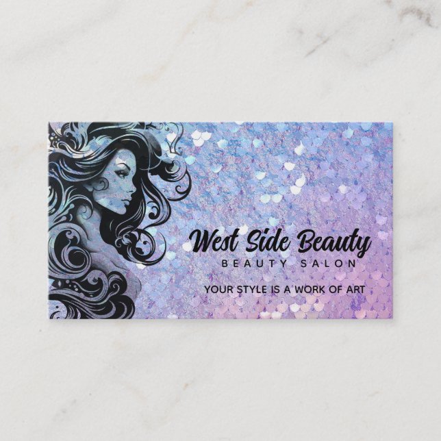 Beauty Salon Slogans Business Cards (Front)