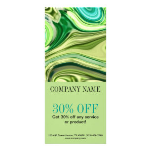 beauty salon SPA abstract lime green watercolor Rack Card