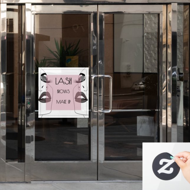 Beauty Salon Spa Lash Brows Makeup  (Office Door)