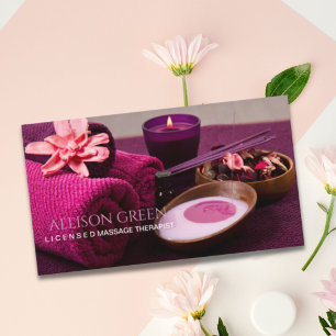 Beauty Salon SPA Massage Salon Aromatherapy Business Card