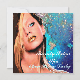 BEAUTY SALON SPA  Open House Party Monogram Invitation