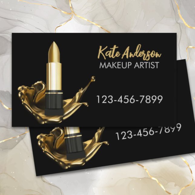 Beauty Salon Stylist Cosmetologist Makeup Artist  Business Card (Beauty Salon Stylist Cosmetologist Makeup Artist Business Card)