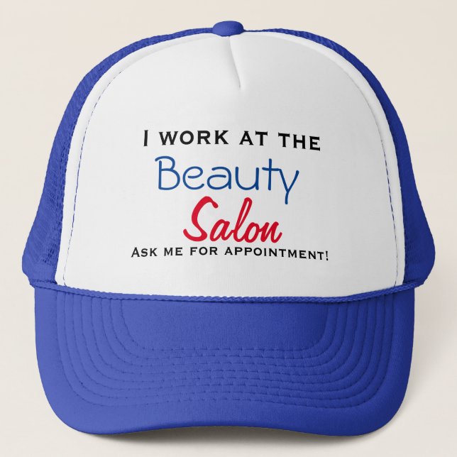 Beauty salon tote trucker hat (Front)