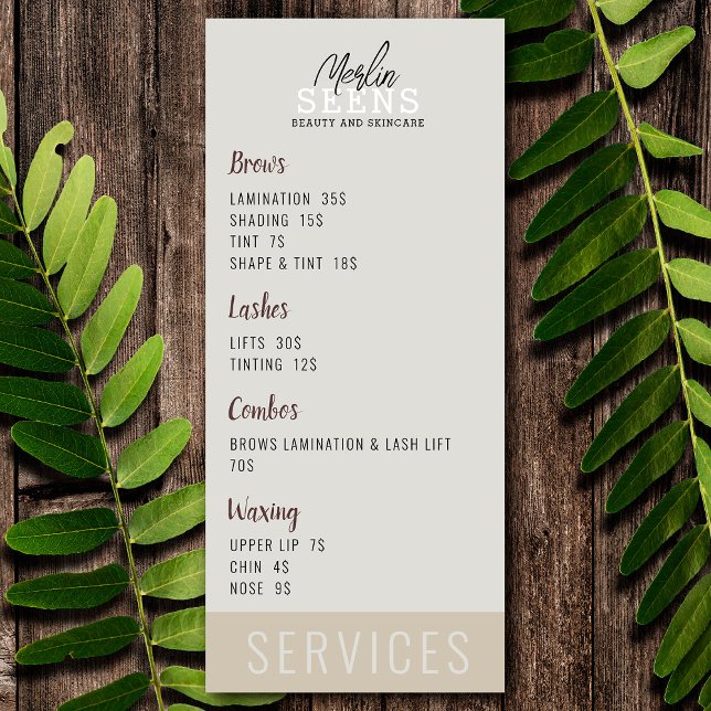 Beauty Salon Treatment Menu Design (Creator Uploaded)