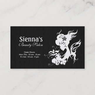 Beauty Salon (White) Business Card