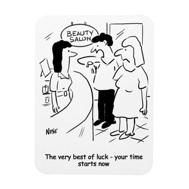 Beauty salon - your time starts... now! magnet (Vertical)