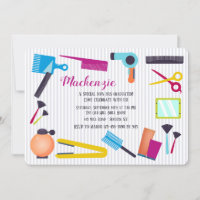 Beauty School Elements Invitation