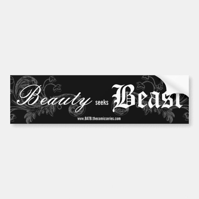 Beauty seeks Beast bumper sticker (Front)