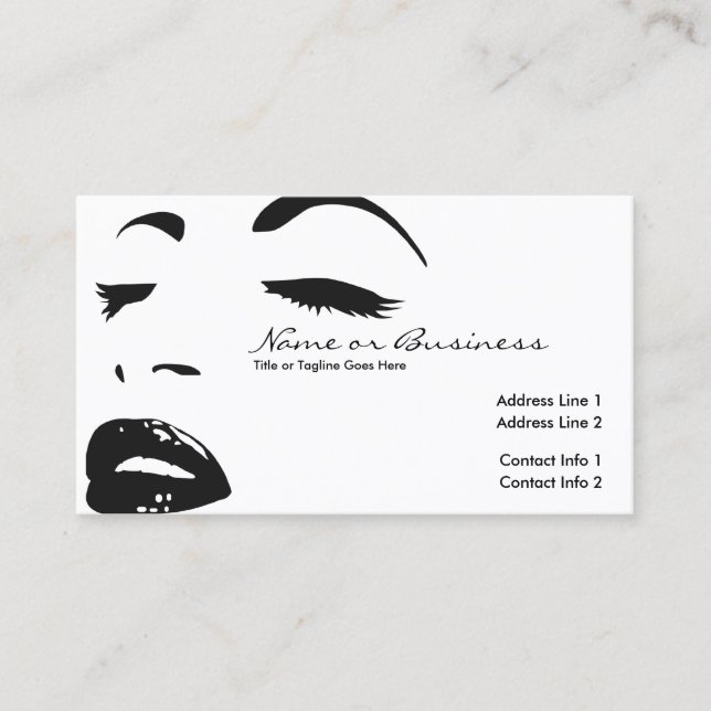 beauty silhouette business card (Front)
