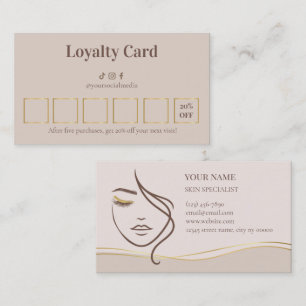 Beauty Skin Care Loyalty Card