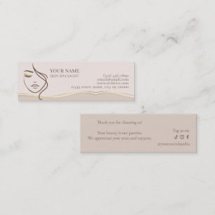 Beauty Skin Care Thank you Card