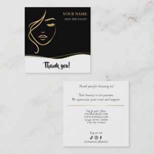 Beauty Skin Care Thank you Card
