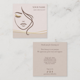 Beauty Skin Care Thank you Card