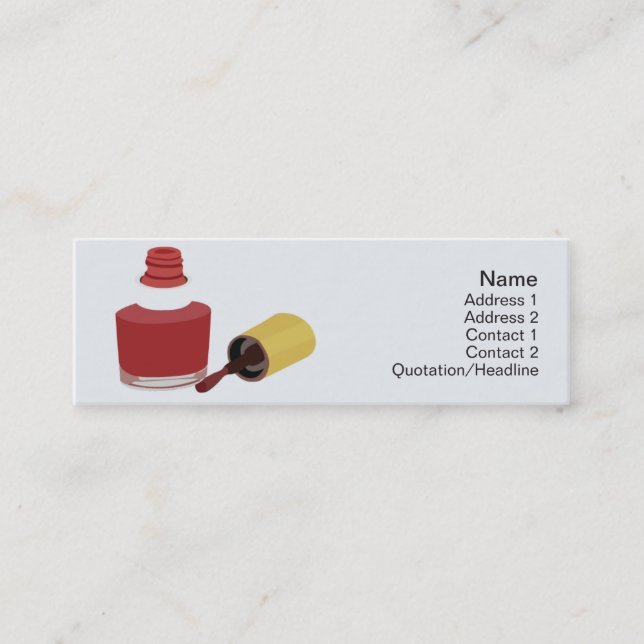 Beauty - Skinny Mini Business Card (Front)