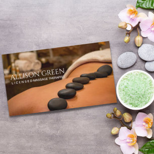 Beauty SPA Acupressure Hot Stone Massage Salon Business Card