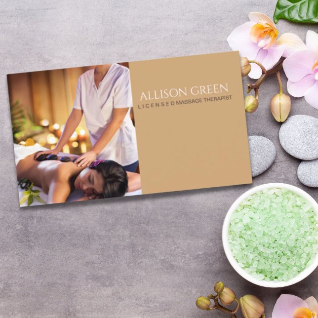 Beauty SPA Acupressure Hot Stone Massage Salon  Business Card (Beauty SPA Acupressure Hot Stone Massage Salon Business Card)