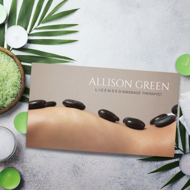 Beauty SPA Acupressure Hot Stone Massage Salon  Business Card (Beauty SPA Acupressure Hot Stone Massage Salon Business Card)