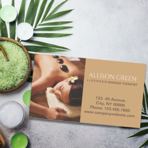 Beauty SPA Acupressure Hot Stone Massage Salon Business Card