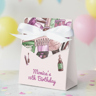 Beauty spa birthday party favour box