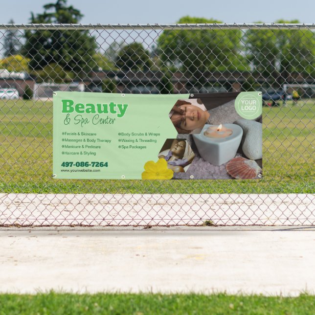 Beauty Spa Centre Custom Editable Banner (Insitu)