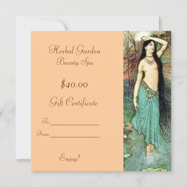 Beauty Spa Gift Certificates (Front)