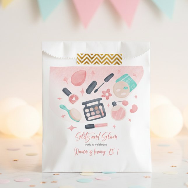 Beauty spa glitz and glam birthday party favour bags (Creator Uploaded)