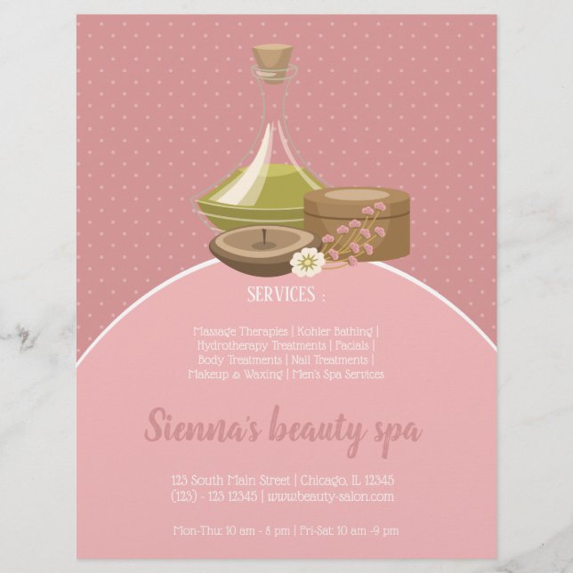 Beauty spa salon flyer (Front)