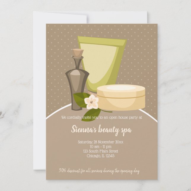 Beauty Spa Salon Invitation (Front)