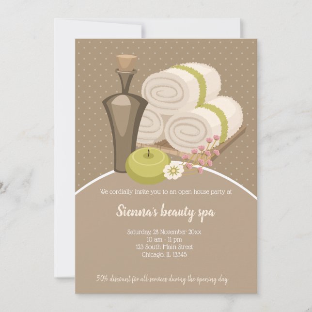 Beauty Spa Salon Invitation (Front)