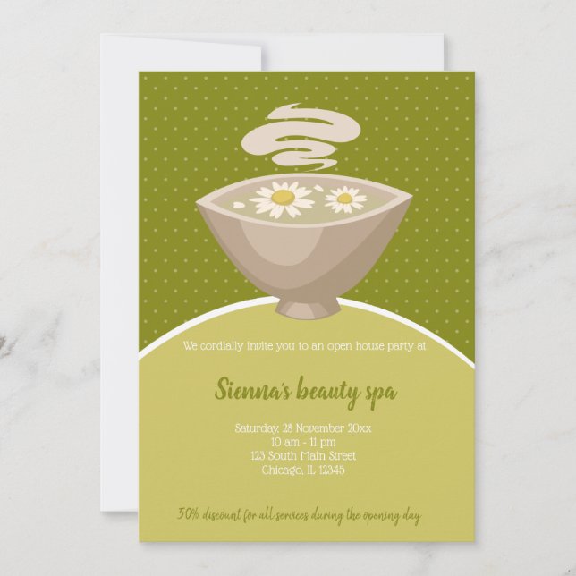 Beauty Spa Salon Invitation (Front)